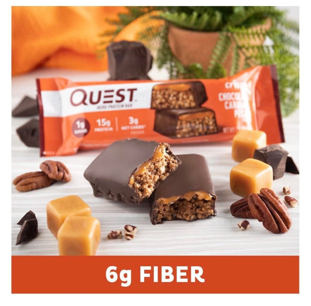 Quest Protein Bar, Crispy Chocolate Caramel Pecan  Crispy Chocolate Peanut Butter. (2pack)